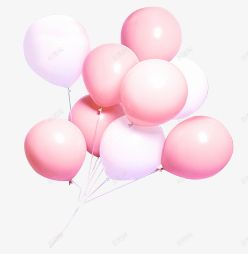 一簇粉色气球png免抠素材_88icon https://88icon.com 向往 气球 气球墙 自由 飞翔 飞起来的气球