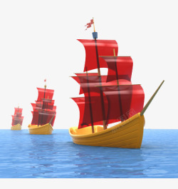 帆船远航模型素材