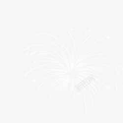 绚丽白色烟花高清图片