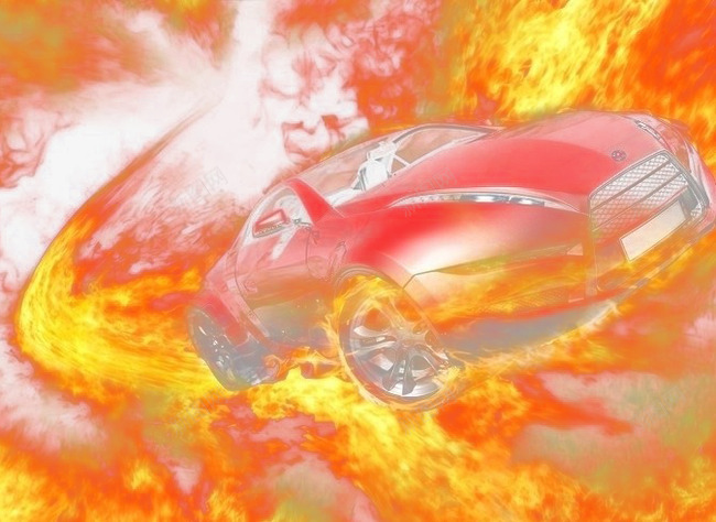 火焰中的汽车psd免抠素材_88icon https://88icon.com 火焰中的汽车 火焰汽车 炫彩 炫彩汽车 烟雾 跑车