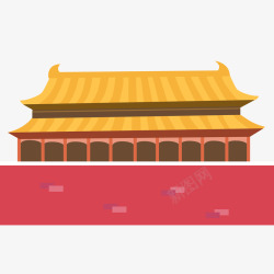 扁平化的中国古代建筑素材