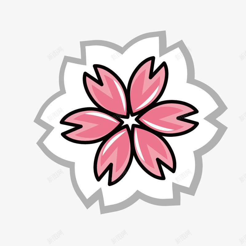 和式花纹png免抠素材_88icon https://88icon.com 卡通 和风花纹 日本 简笔 花朵