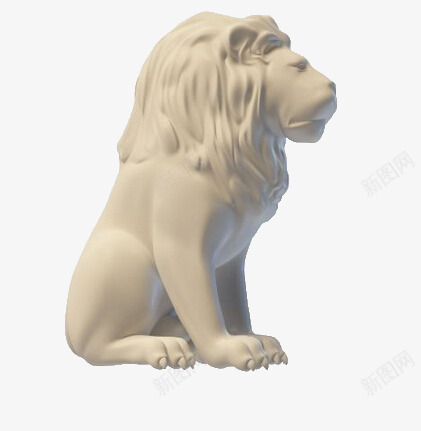 白色石狮子png免抠素材_88icon https://88icon.com 3d模型 大门雕塑 白色 石狮子 雕塑模型