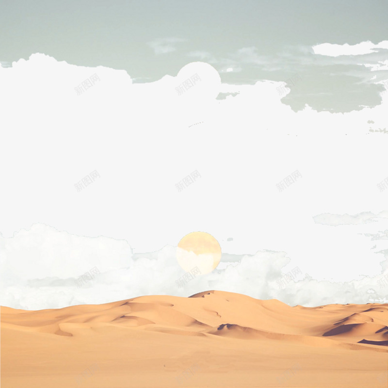 沙漠天空图png免抠素材_88icon https://88icon.com 免抠图素材 天空 太阳 沙漠 沙漠天空 金黄的沙漠