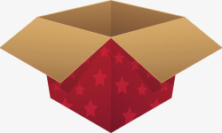 红色打开的礼盒矢量图素材