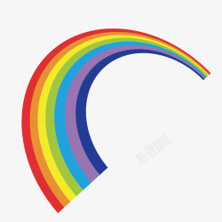 对称形状七色彩虹矢量图高清图片