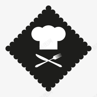 矢量红酒节西餐厅宣传用餐巾图标图标