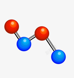 彩色小分子模型矢量图素材