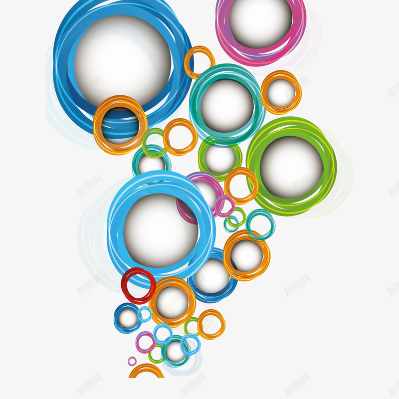 创意圆圈图案png免抠素材_88icon https://88icon.com 创意 创意元素 圆圈 彩色圆圈