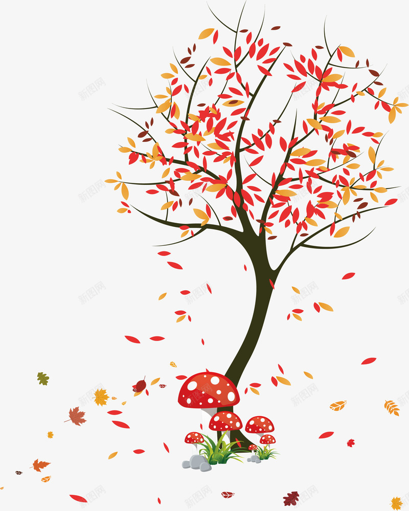 美丽的飘落的树叶png免抠素材_88icon https://88icon.com 树叶 矢量png 红色树叶 美丽落叶 落叶 飘落树叶