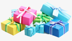 节日祝福礼物彩色礼盒装饰素材