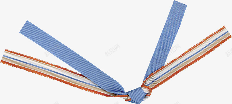 蓝色条纹丝带结png免抠素材_88icon https://88icon.com 丝带 丝绸 可爱的丝带 可爱的丝绸 小清新丝带 礼物丝带