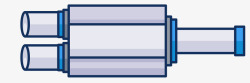 并排排气管配件素材