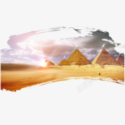 埃及非洲沙漠金字塔素材