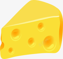 手绘黄色奶酪素材