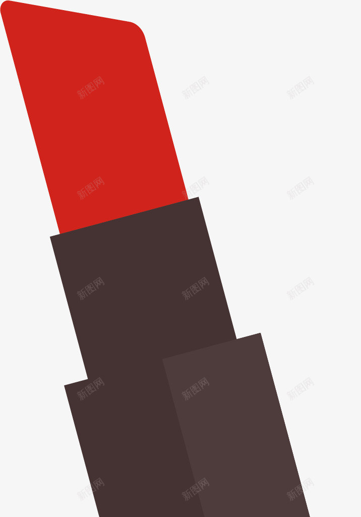 一只大红色的口红矢量图ai免抠素材_88icon https://88icon.com 创意 卡通手绘 口红 大红色 抽象 设计 矢量图