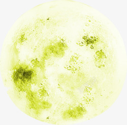 绿色月球七夕情人节素材