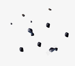 黑色漂浮碎石素材