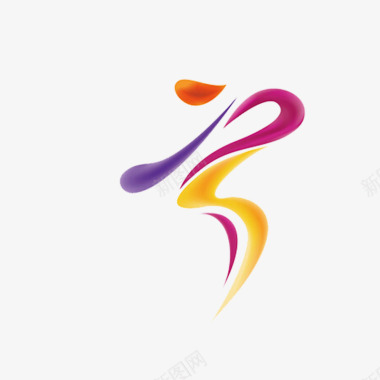 抽象马拉松logo图标图标