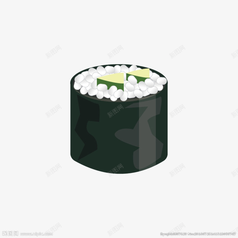 黄瓜青瓜紫菜圈矢量图eps免抠素材_88icon https://88icon.com 寿司 日本美食 紫菜卷 饭卷 矢量图