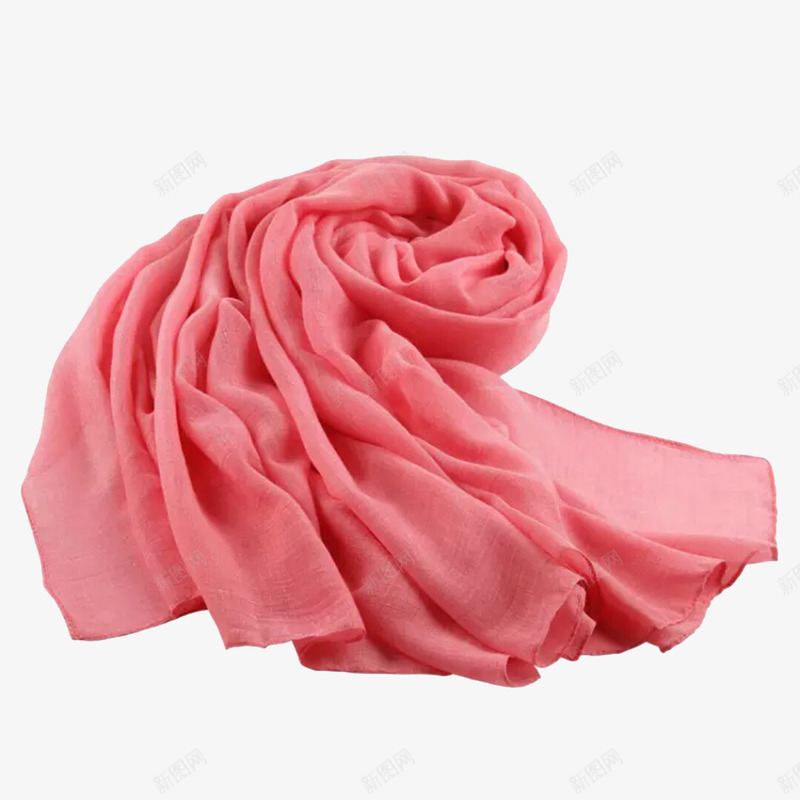 粉红色丝巾png免抠素材_88icon https://88icon.com 产品实物 保暖 围巾 粉红色