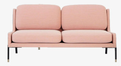 粉红色枕头沙发粉红色沙发两个人坐高清图片