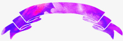 紫色丝带条幅矢量图素材