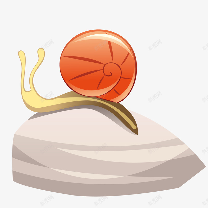 卡通可爱的蜗牛矢量图ai免抠素材_88icon https://88icon.com 可爱 大自然 彩绘 手绘 昆虫 矢量图 石头上的蜗牛 蜗牛的房子