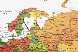 创意欧洲地图手绘合成素材