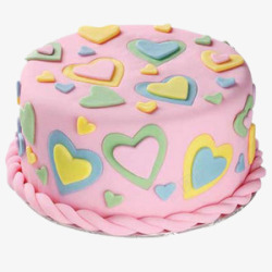 粉红生日蛋糕素材
