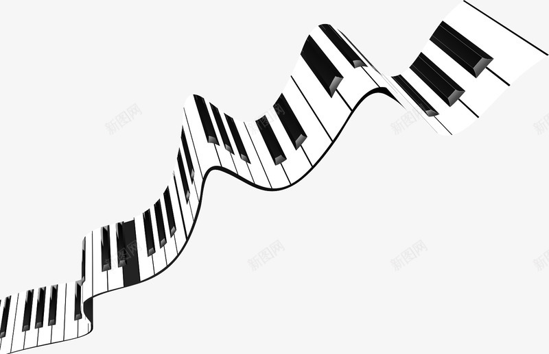抖动的钢琴键盘png免抠素材_88icon https://88icon.com 培训班 暑假培训 艺术班 钢琴键盘 音乐