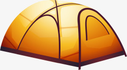 简单帐篷简约黄色帐篷高清图片