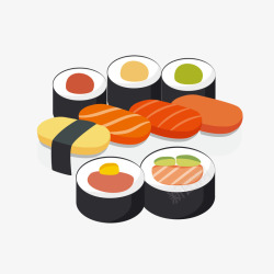 日本美食卡通寿司素材