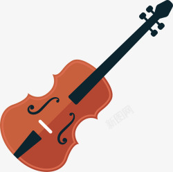 西方乐器红色小提琴矢量图高清图片