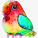 鹦鹉小鸟动物卡通元素素材