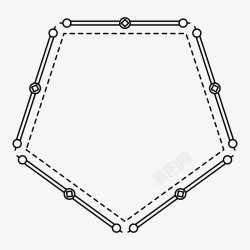 五边形边框素材