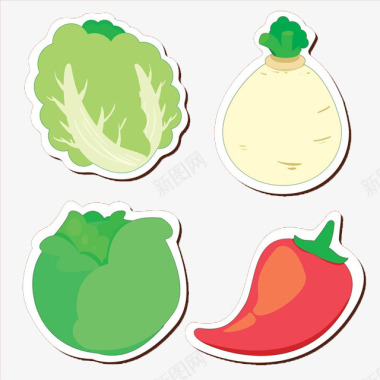 手绘感恩节装饰蔬菜图标图标