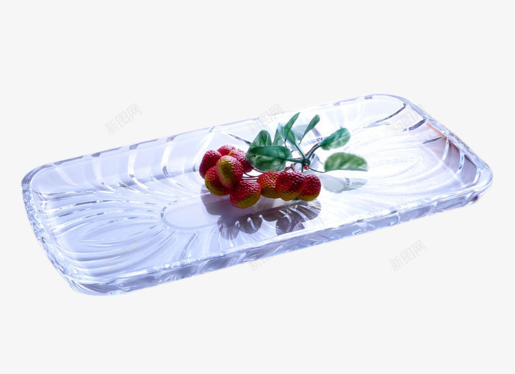 日本SOGA长方形水果盘png免抠素材_88icon https://88icon.com 产品实物 日本SOGA长方形水果盘 玻璃干果盘 茶杯子盘 餐厅托盘创意
