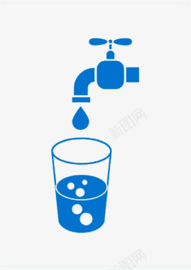 化妆品海报水滴喝水处图标图标