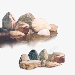 乱石石头堆元素高清图片