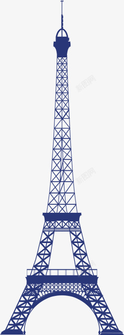 线状景点巴黎线状铁塔景点矢量图高清图片