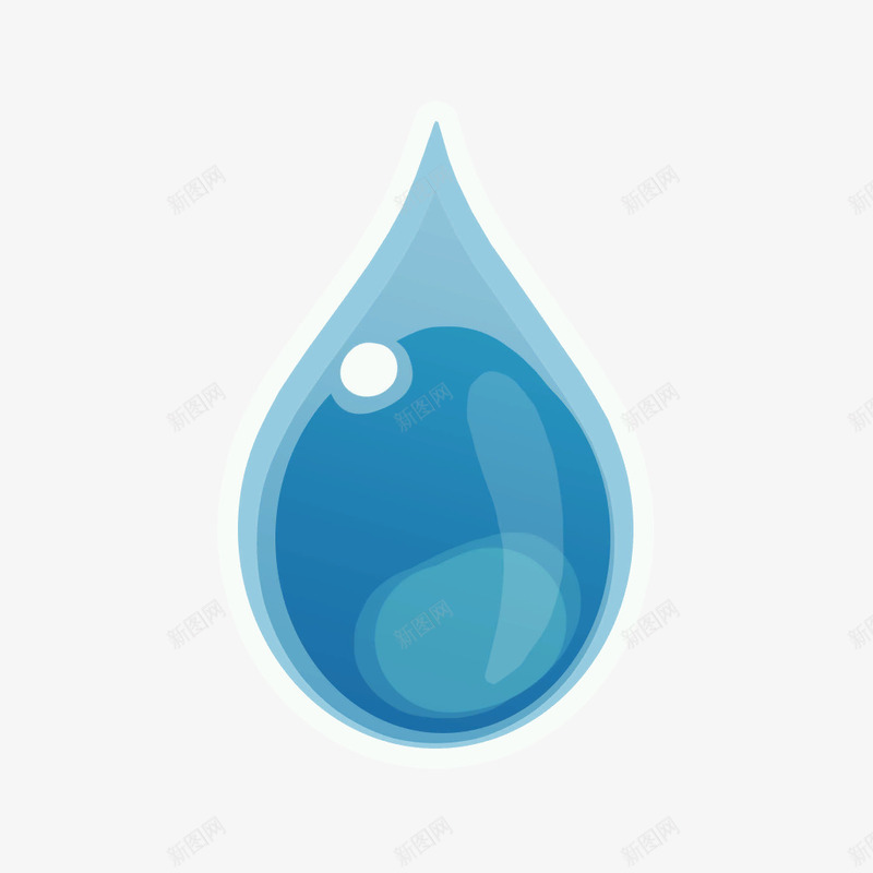 卡通蓝色水滴png免抠素材_88icon https://88icon.com 免抠图 抠图 插画 水 水png 水滴 水珠 装饰画