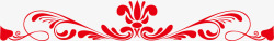 卡通边条红色花纹矢量图高清图片