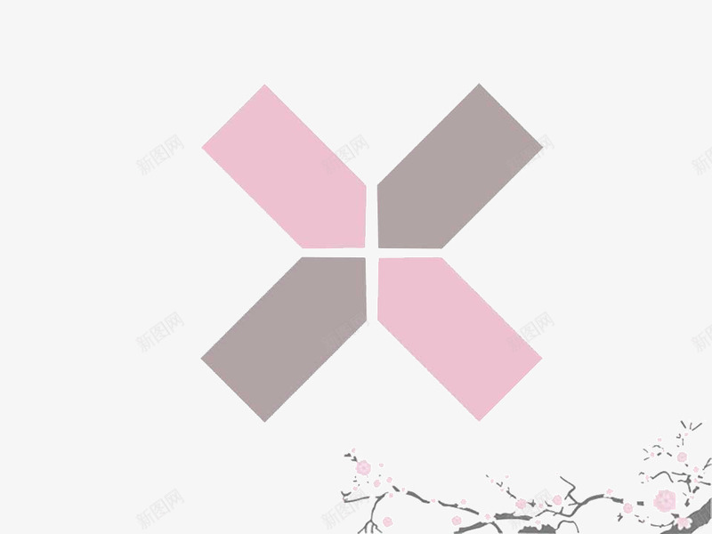 粉色梅花PPT模板png免抠素材_88icon https://88icon.com PPT文本框 PPT模板 PPT背景 梅花 粉色