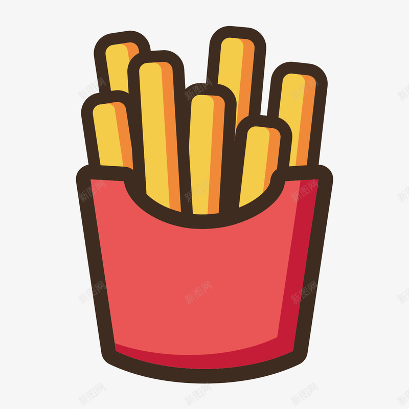 彩色手绘薯条食物元素矢量图eps免抠素材_88icon https://88icon.com 一根薯条简笔画 吃的 彩色 扁平化 手绘 矢量图 纹理 美食 薯条 食物
