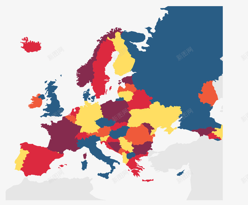 复古彩色拼图欧洲矢量图ai免抠素材_88icon https://88icon.com 彩色欧洲 拼图地图 拼图欧洲地图 欧洲 欧洲地图 矢量png 矢量图