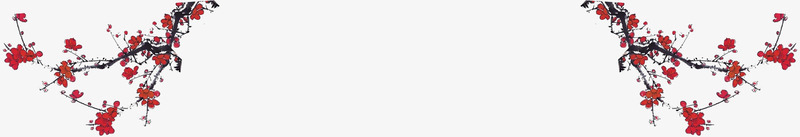 中国风红色梅花装饰png免抠素材_88icon https://88icon.com 国风 梅花 红色 装饰