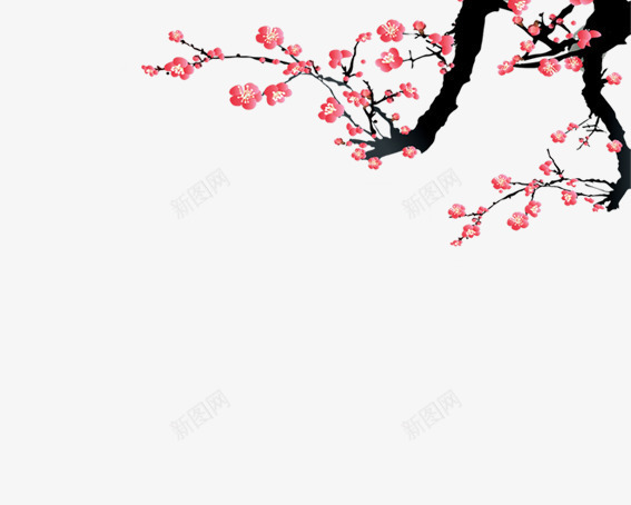 梅花png免抠素材_88icon https://88icon.com 中国风 墨迹 水墨 水墨梅花 水墨画 水滴 笔刷 黑色墨迹