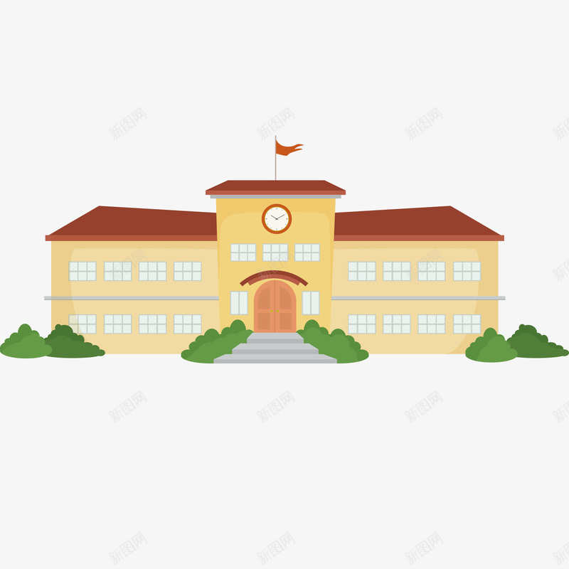 学校教学楼矢量图ai免抠素材_88icon https://88icon.com 一栋教学楼 天猫校园季 学习 学校 教学楼 教育 矢量图