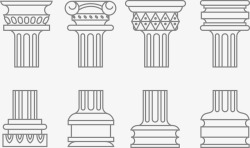 欧洲建筑风格柱子素材